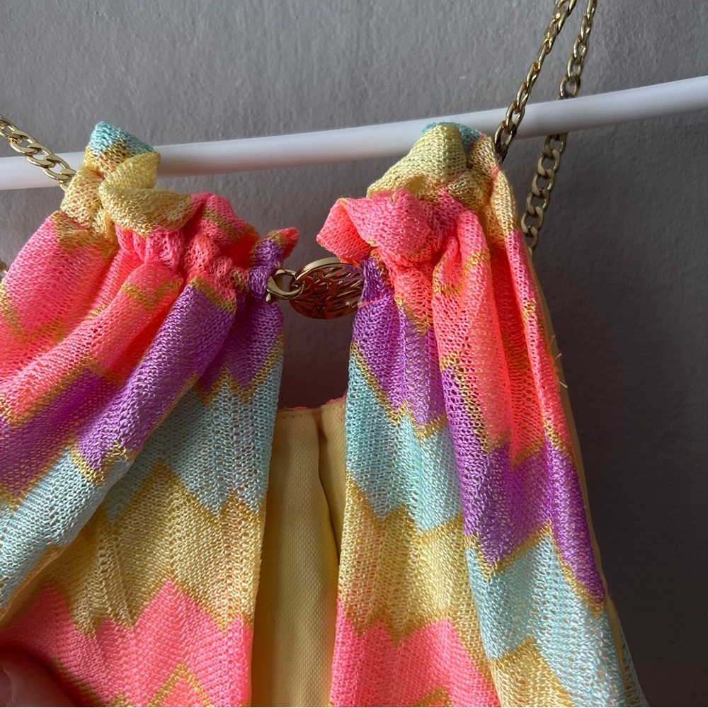 Lilly Pulitzer Inna pastel chevron print gauzy halter dress Size XS - Picture 7 of 12